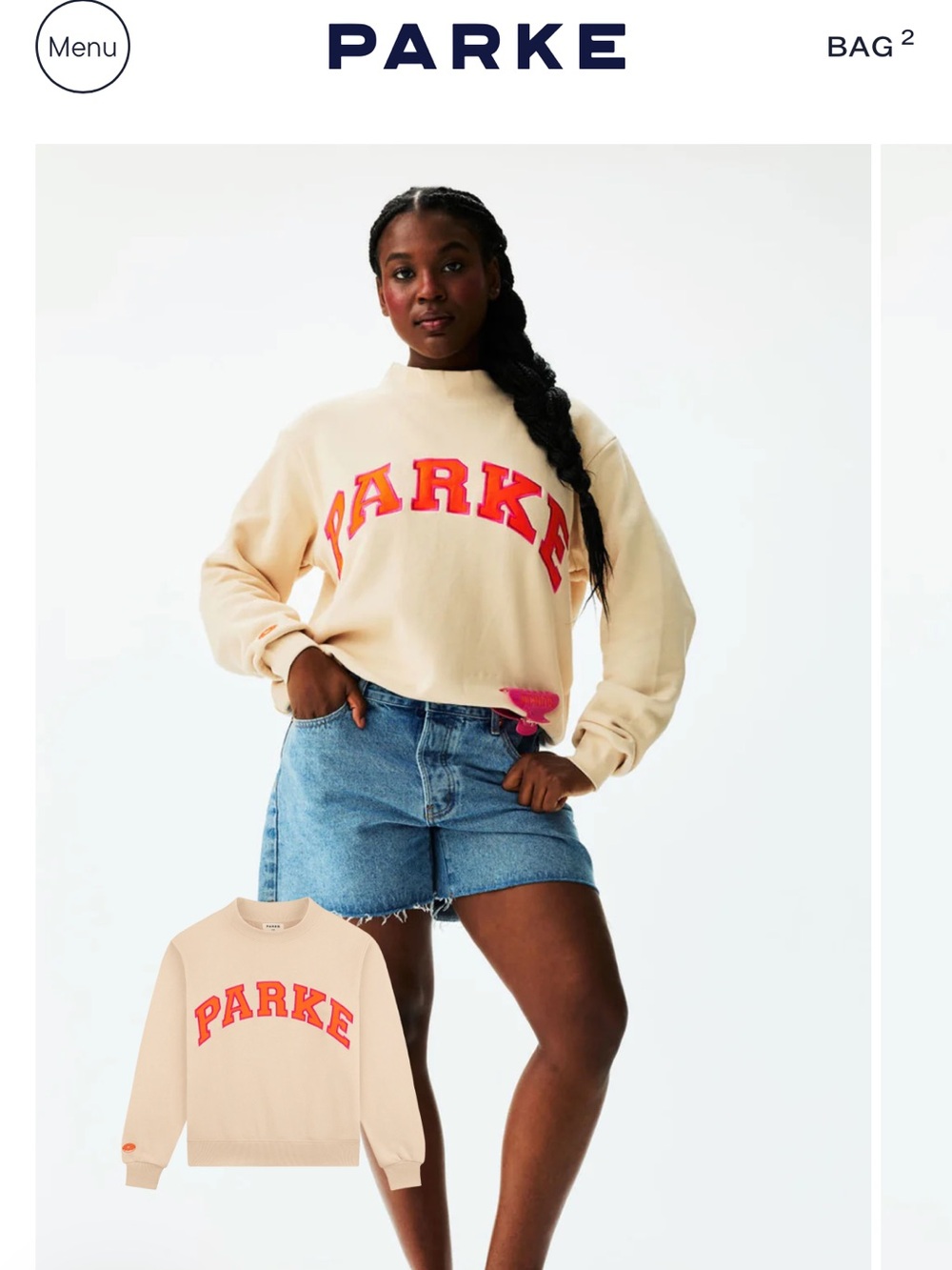 Parke x Dunkin' Varsity Mockneck - Latte